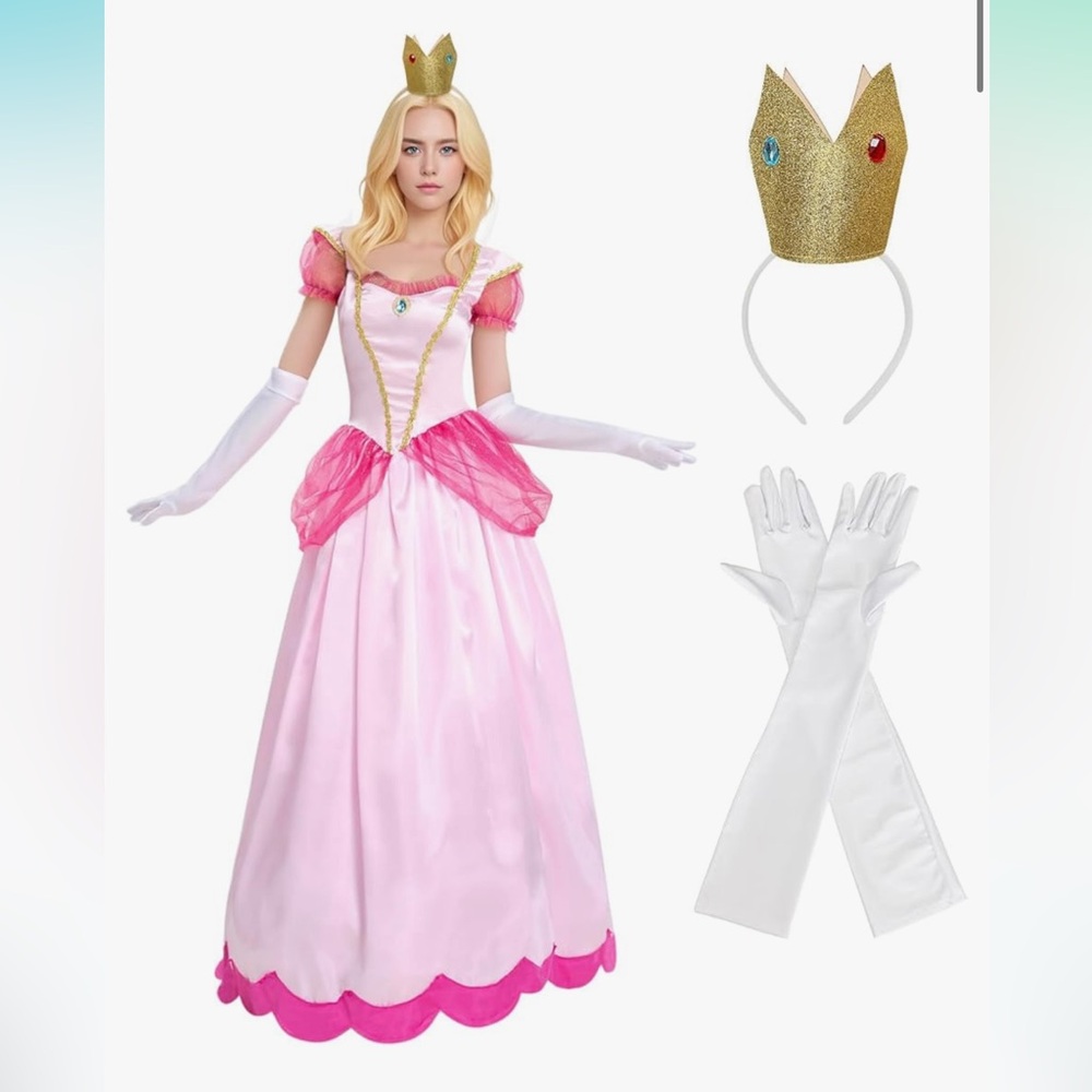 Brand New Princess Peach Cosplay Costume - size Small - Amazon